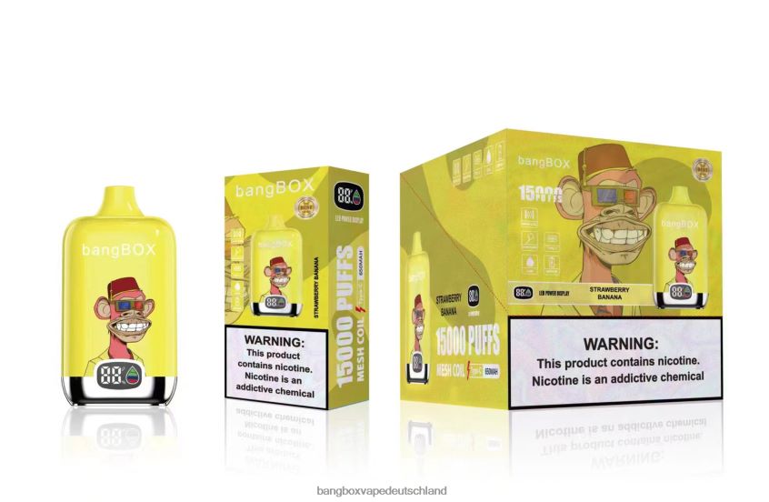 Bang Vape Deutschland - 6ZZLF843 Bang Box 15000 Züge Erdbeerbanane