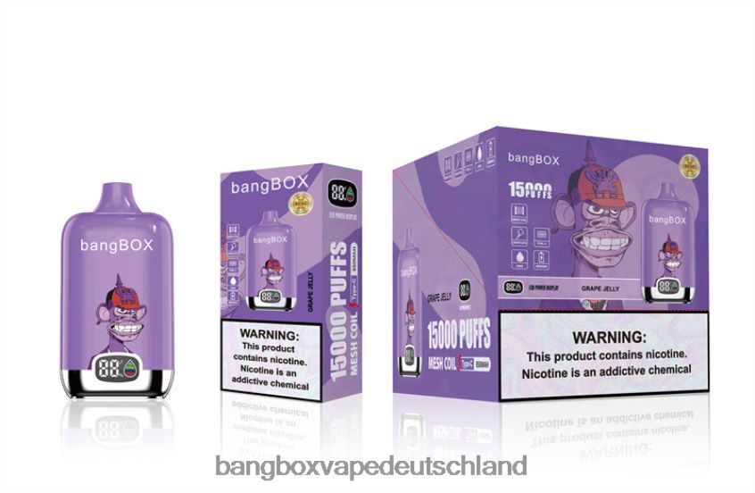Bang Vape Deutschland - 6ZZLF849 Bang Box 15000 Züge Traubengelee