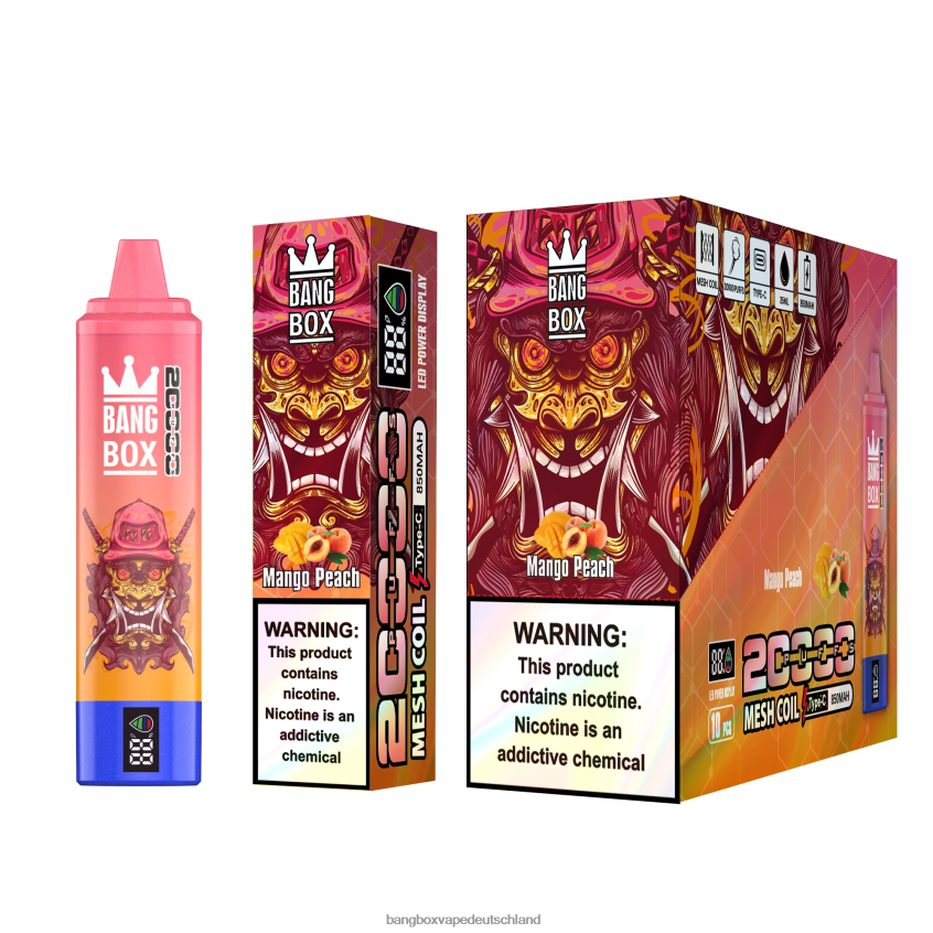 Bang Box Vape Kaufen - 6ZZLF858 Bang Box 20.000 Züge intelligenter Bildschirm Mango-Pfirsich