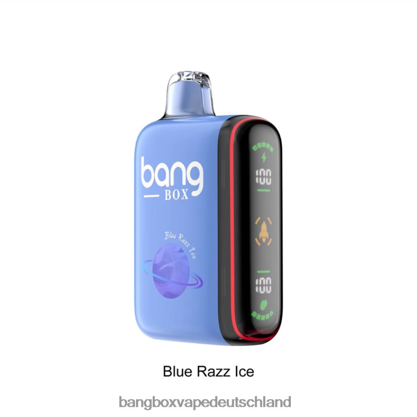 Bang Box Vape Deutschland - 6ZZLF826 Bang Box 9000–18000 Züge, intelligente Leistungsanzeige blaues Razz-Eis