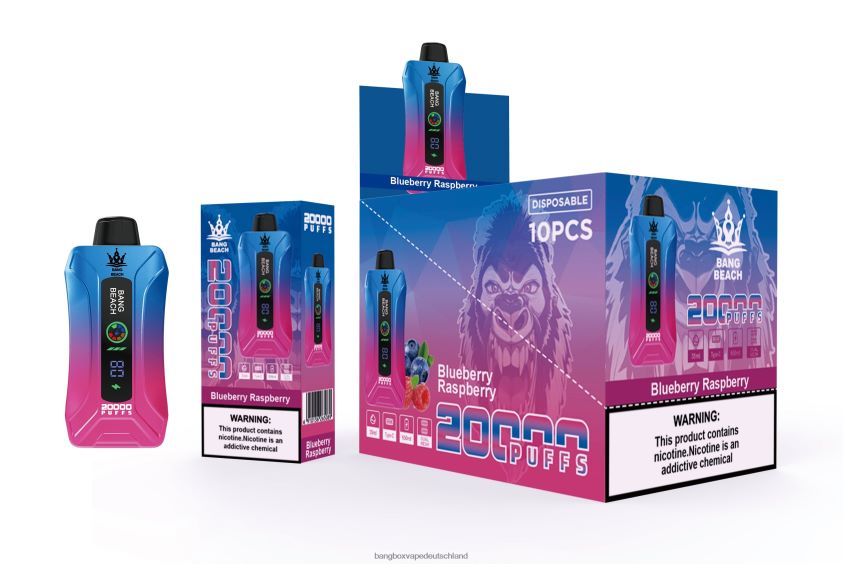 Bang Beach Vape - 6ZZLF812 Bang Beach 20000 Züge Smart Screen Vape Blaubeer-Himbeere