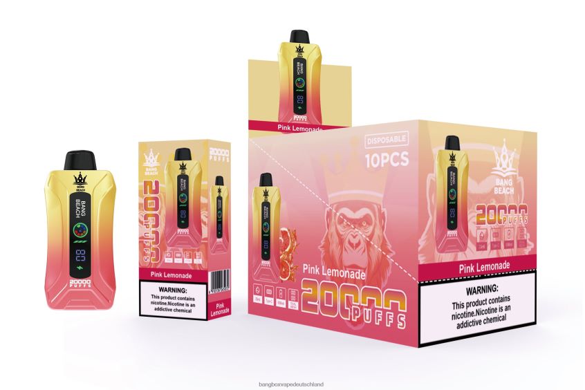 Bang Beach Vape - 6ZZLF84 Bang Beach 20000 Züge Smart Screen Vape rosa Limonade