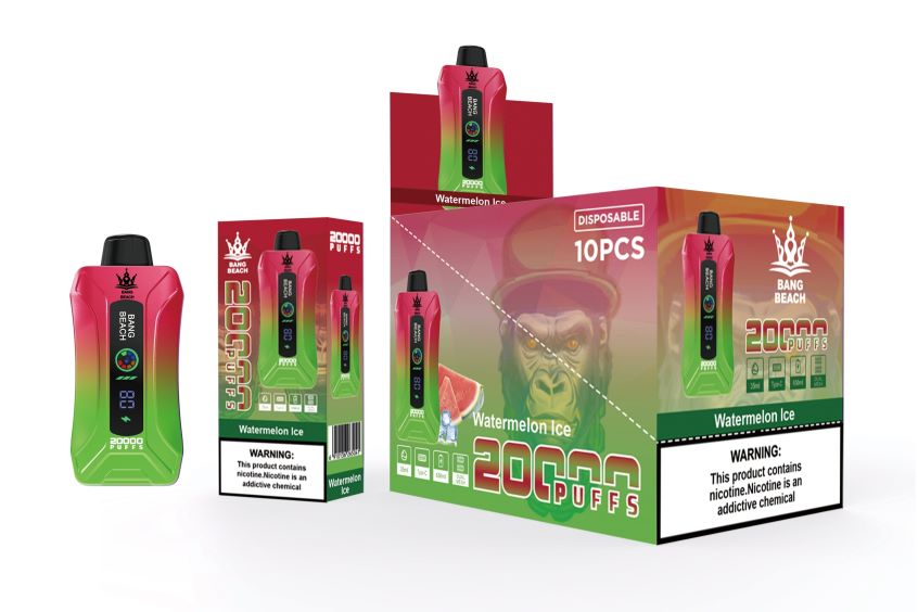 Bang Beach Vape - 6ZZLF87 Bang Beach 20000 Züge Smart Screen Vape Wassermeloneneis